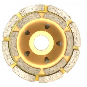Double Row Diamond Cup Wheel for Levelling the Concrete and Stone Material